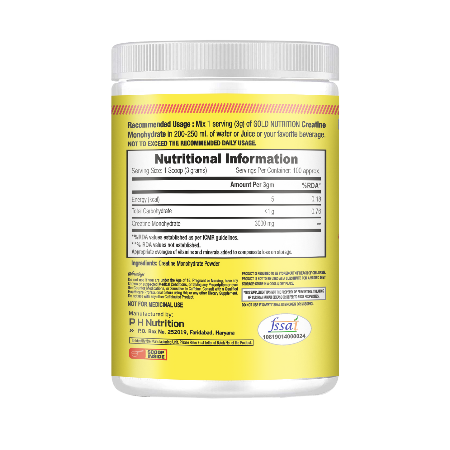 Gold Nutrition Micronized Creatine Monohydrate