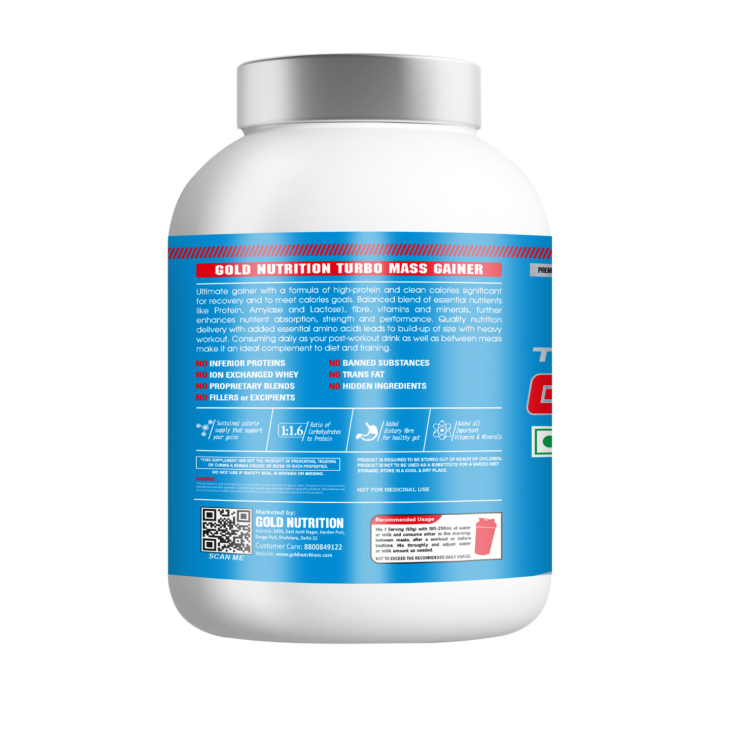 Gold Nutrition Turbo Mass Gainer