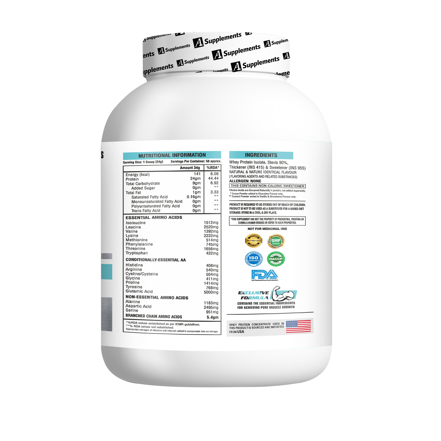 A1 Supplement Whey Protein Isolate